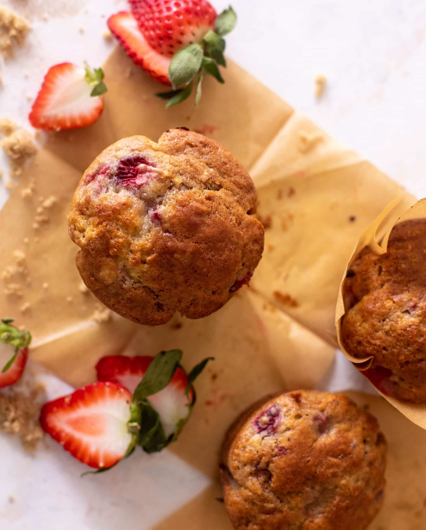 strawberry yogurt muffins
