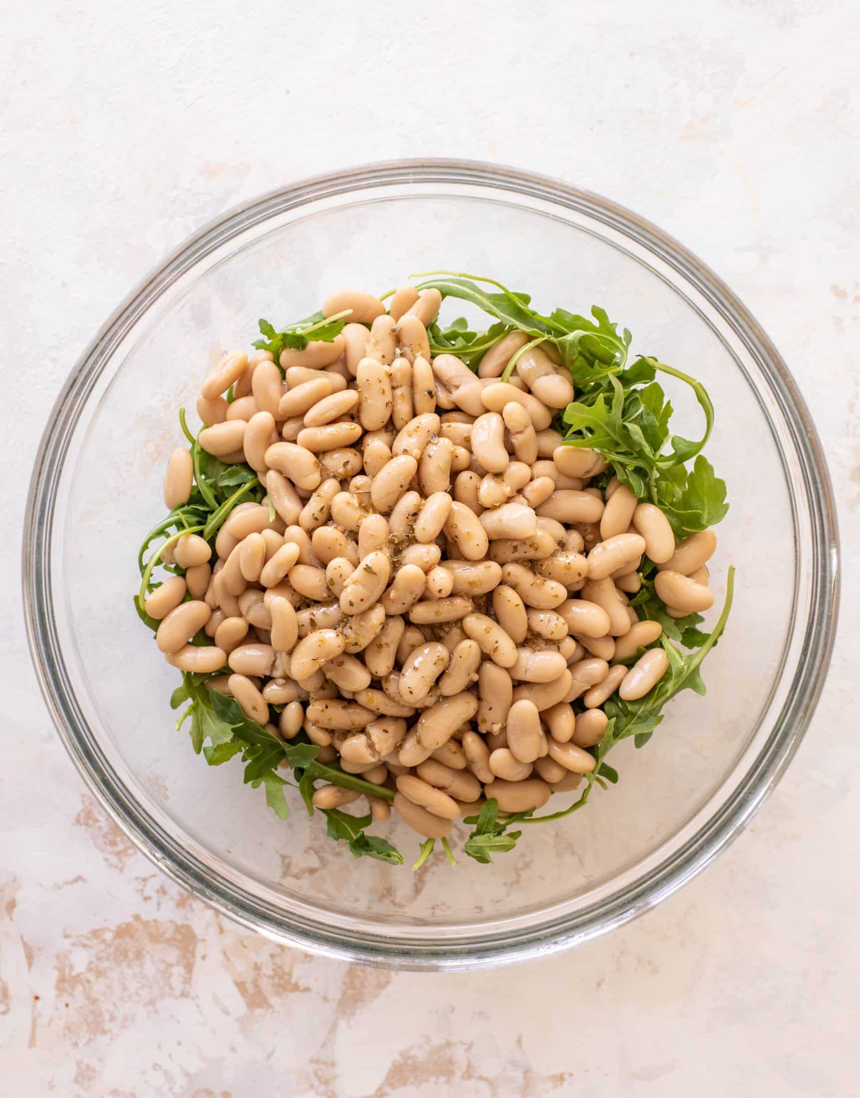 summer salami white bean salad